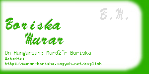 boriska murar business card